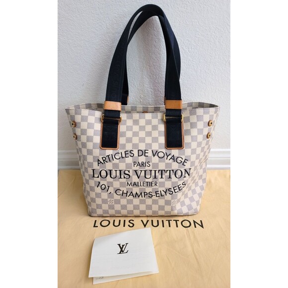 Louis Vuitton Damier Azur Beach Cabas PM tote bag with receipt N41179 - Picture 1 of 16